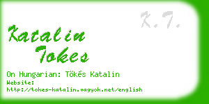 katalin tokes business card