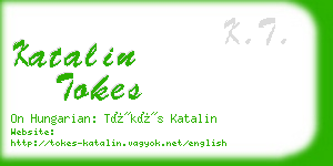 katalin tokes business card